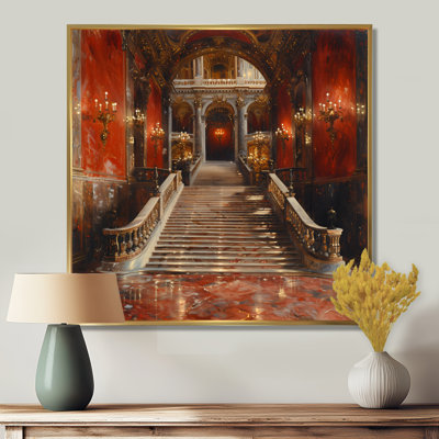 Rouge, or, entrée élégante, Opéra I - art mural maisons d'opéra