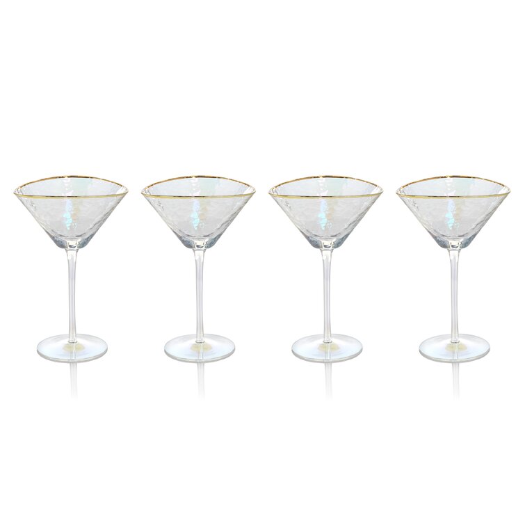 Set of 6 Olympia Martini Drinkware 8oz Glasses Black/Bronze - Stolzle  Lausitz