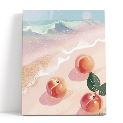 Peaches On The Beach - Canvas Print Wall Art