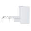 Lit escamotable simple avec tablettes de chevet et garde-robe, blanc