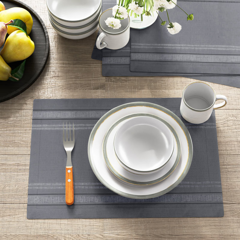Ensemble de napperons 6 pièces Sykora, gris