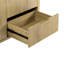 Modern Wave-Pattern Sideboard with 3 Drawers, Large Storage Buffet Cabinet with Hooks and Extra Centre Leg