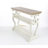 Czajkowski Wood Scroll Side Frames 2 Shelf Console Table with Brown Wood Top-1101716072