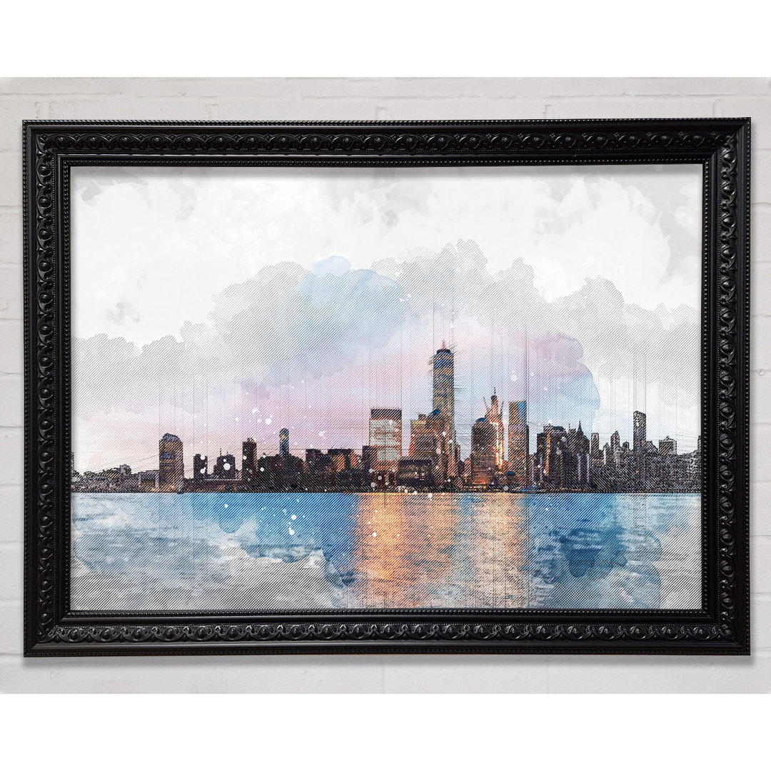 Aquarell NYC Gerahmter Druck