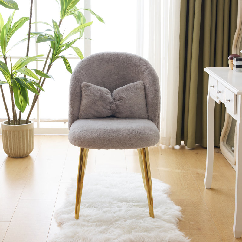 21.26'' W Make-Up Chair, Gray