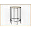 Table basse H 24 po avec plateau en stratifié de couleur crème et amp; Pieds en métal noir - peu encombrants, faciles à nettoyer pour le salon / la chambre à coucher-520537743