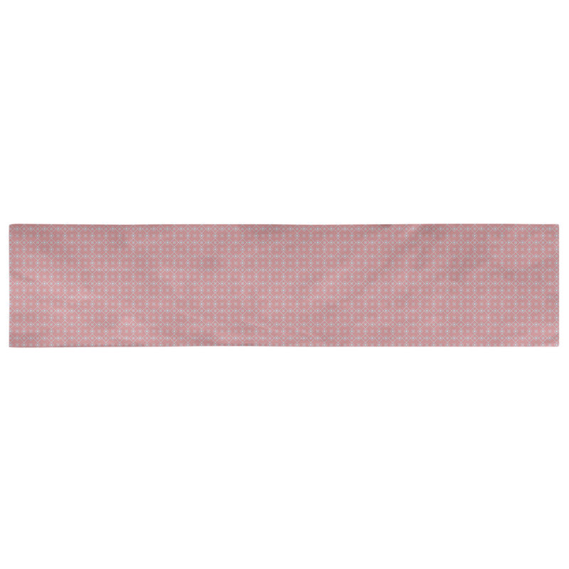Chemin de table Avicia, 72 po x 16 po, Polyester, Rouge / Bleu