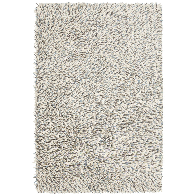Imogen Hand-Woven Blue/Cream Area Rug, Rectangle 5' x 7'6"
