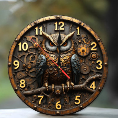 Décoration murale horloge ambre lézard mosaïque