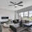 Whisper 52" 5-Solid Blade Classic Flush Mount Ceiling Fan with LED Light Kit and Remote Control-80009858