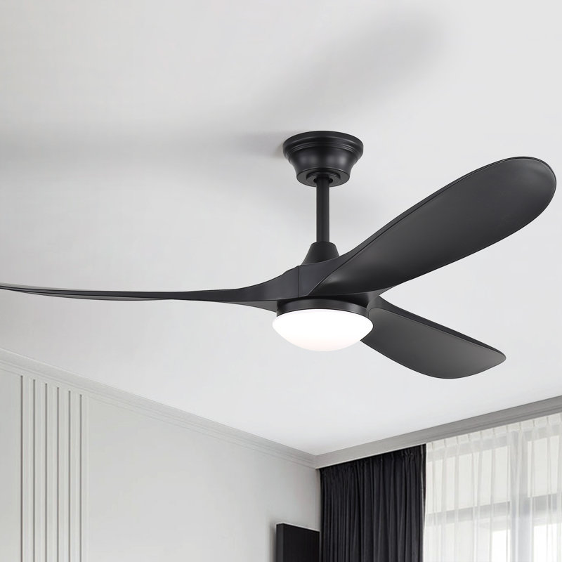  Nicola 60" Modern Style 3-blade Ceiling Fan Light With Remote Control, Supports Mobile Phone Connection And Voice Function