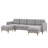 110" L-Shape Convertible Sectional Sofa Couch With Movable Ottoman, Convenient Storage Pockets, Velvet Upholstery Sofa-1248554585