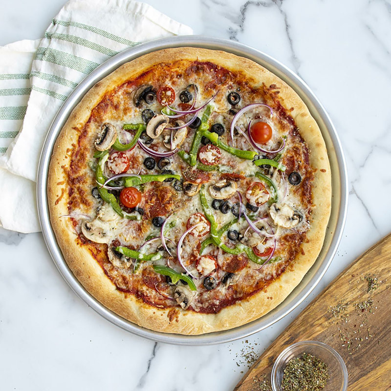 Nordic Ware 15.1 in Round Pizza Pan Silver