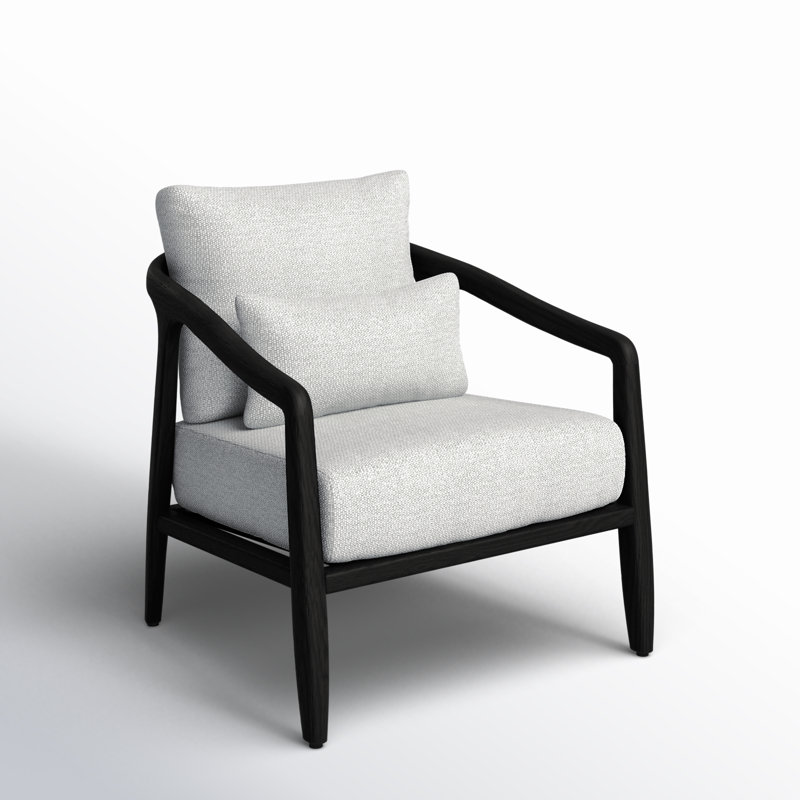 Chaise de patio avec coussins Aria, Noir