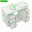 Meuble-lavabo autoportant avec lavabo composite et six tiroirs, portes-1035992227