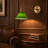 Mid-century Green Glass Wall Sconce – Brass Indoor Light Fixture With Adjustable Arm, E26 Socket & Vintage Dome Shade