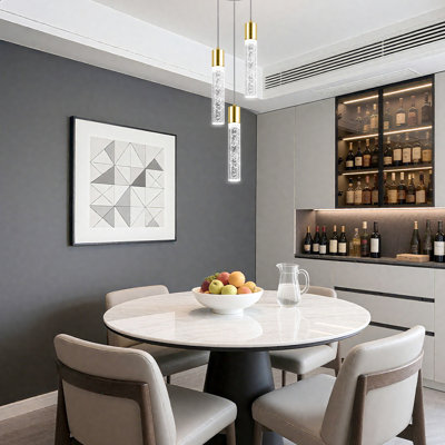 Kitchen Island Pendant Lights with Crystal Bubble