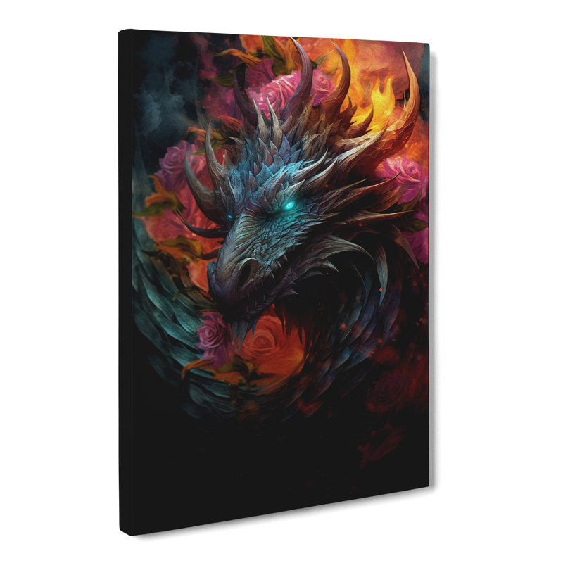 Dragon Digital Art - Print, 76cm H x 50cm W x 3cm D