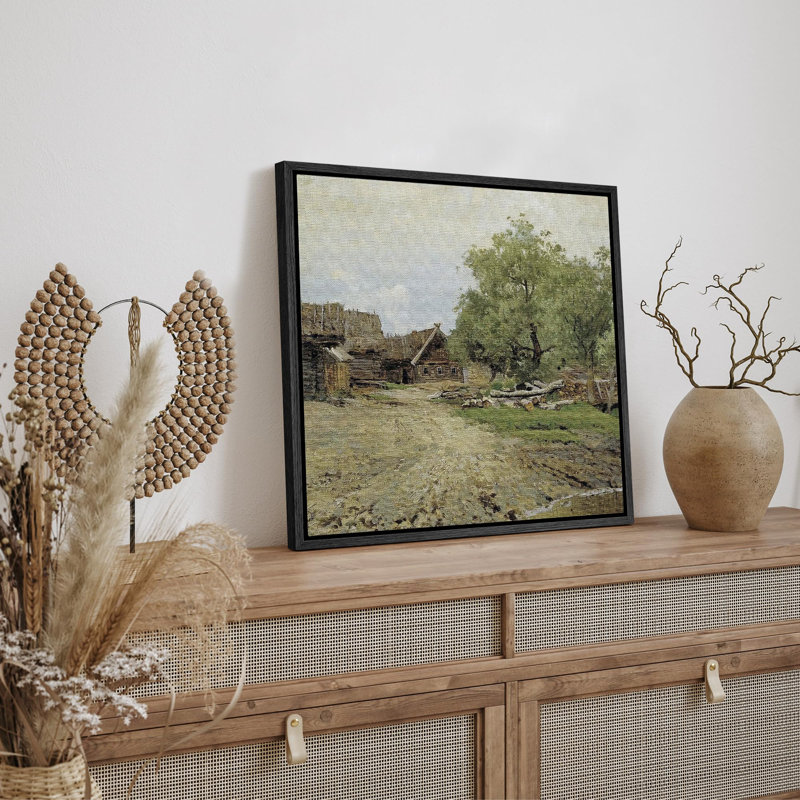 Rustic Log Cabin, reproduction d'art sur toile, Toile noire, H 16 po x l 16 po