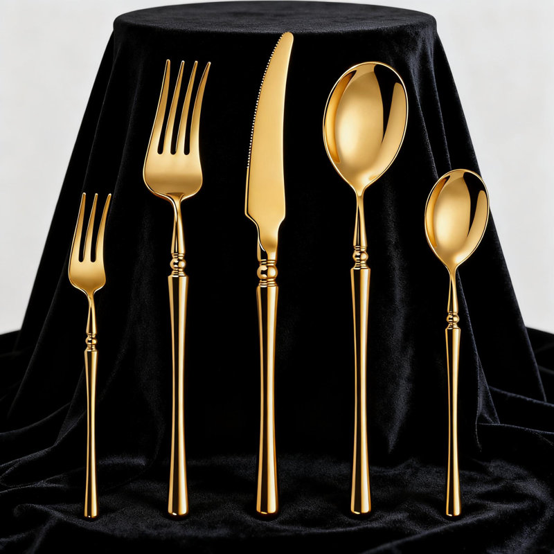 Ensemble de couverts 20 pièces en acier inoxydable pour 4 personnes, ensemble de couverts élégants et modernes pour la maison et le restaurant, argenterie allant au lave-vaisselle