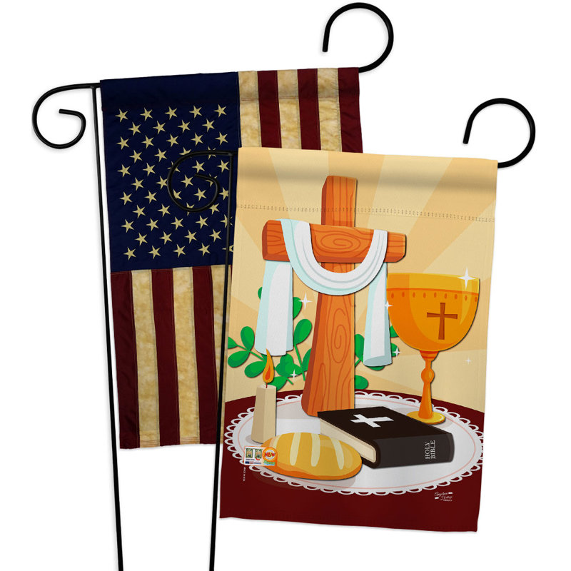 Drapeau de jardin à 2 côtés en polyester 18 x 13 po