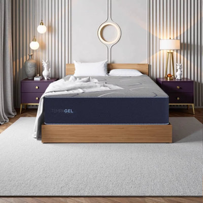 HealthRest by Restonic PolarBreeze Lux Firm King Mattress - Navy Blue Foam Mattress with Dual Cooling Technology and Individually Wrapped Coils