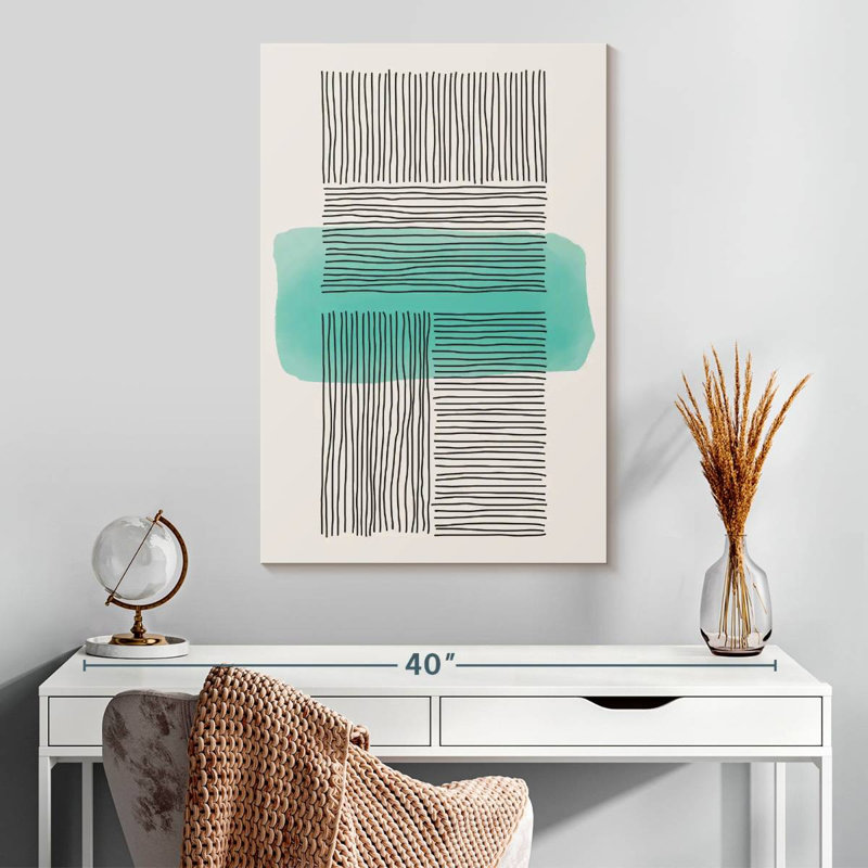 Avery Lines On Green, 30" H x 20" W