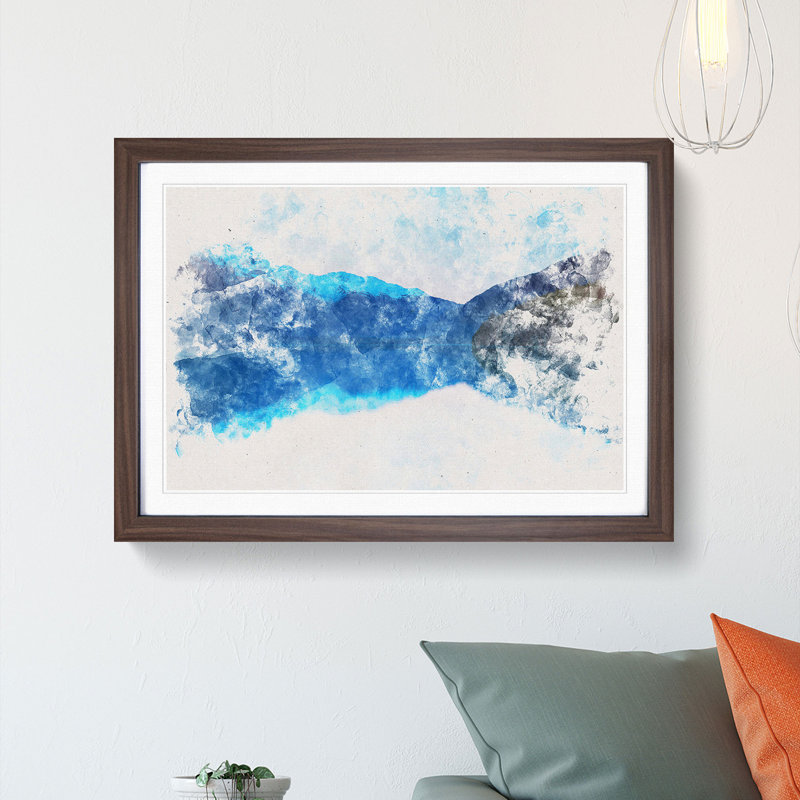 Lake in Haines Alaska - Picture Frame Painting Print, Walnut Framed, 24cm H x 33cm W x 2cm D