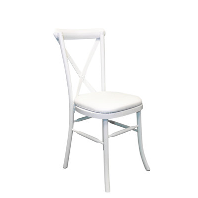 Atkins 43cm H Upholstered Cross Back Stacking Side Chair