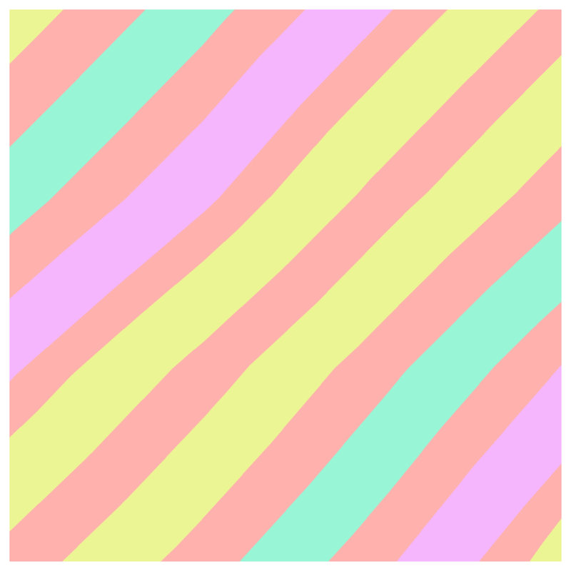 Pastel Diagonal Stripes Bath Mat, 34in W x 21in L