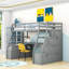 Lit mezzanine en bois avec sept tiroirs Kerth-1046702638-1069328807