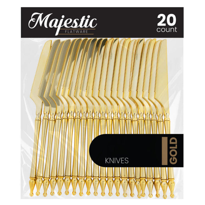 Muchuan Flatware Plastic Gold Knives