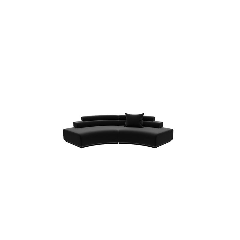 Combinaison de canapé d'angle semi-circulaire, H 24,4 po x l 102,36 po x P 29,53 po