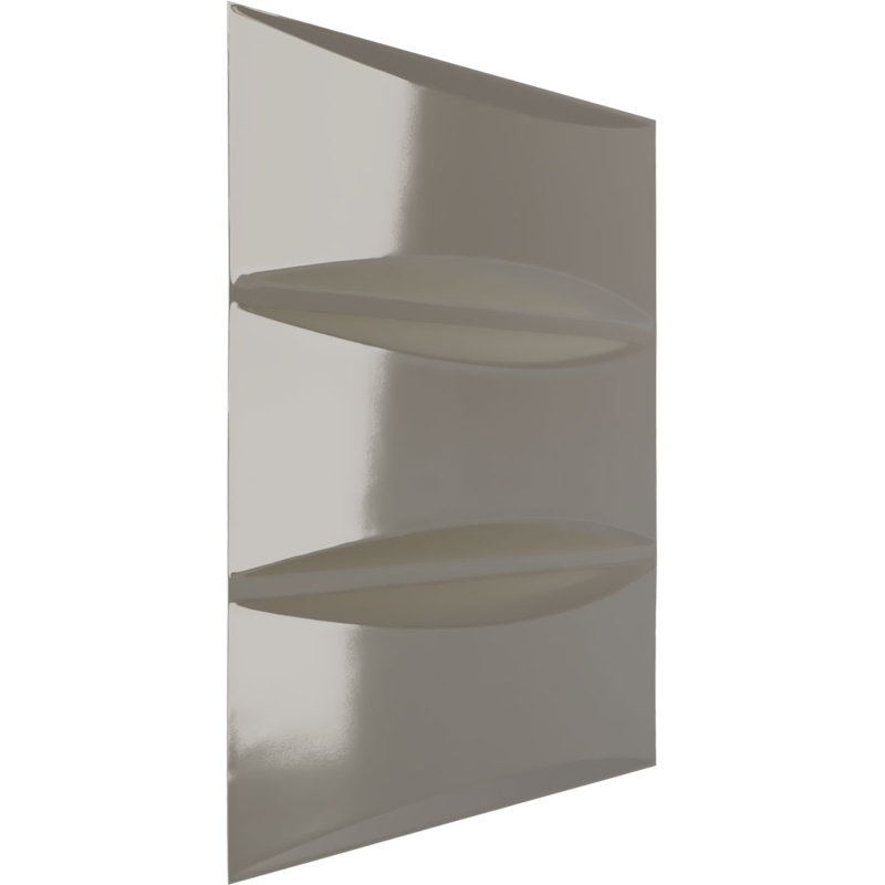 L 19 5/8 po x H 19 5/8 po Panneau mural décoratif traditionnel EnduraWall 3D, chrome brillant (couvre 2,67 pieds carrés)