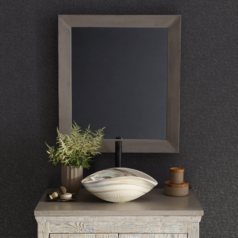 36.5" Single Bathroom Vanity Top, No Hole, Charcoal