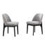 Ensemble de chaises de salle à manger rembourrées en polyester 19,5 po Bason avec pieds en bois massif noir Bason-8294645-923742