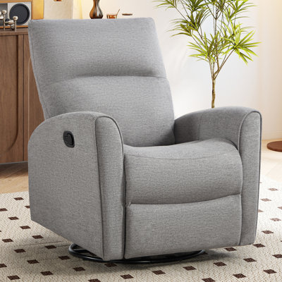 32.3" Wide Modern Comfortable Swivel Manual Recliner Chair