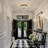  4-Light Modern Dimmable Crystal Flush Mount for Entryway