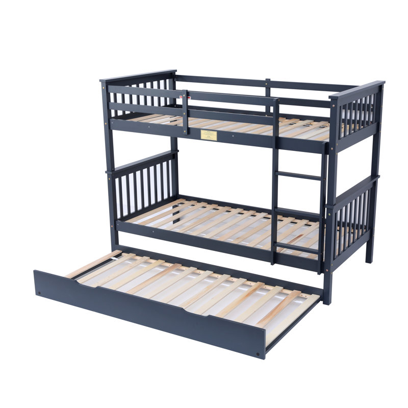 Forde Bunk Bed with Built-in Ladder Included with Trundle Included