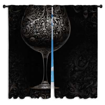 East Urban Home Intricate Glass Window Curtains Art Sheer & Room Darkening - 2 Panels