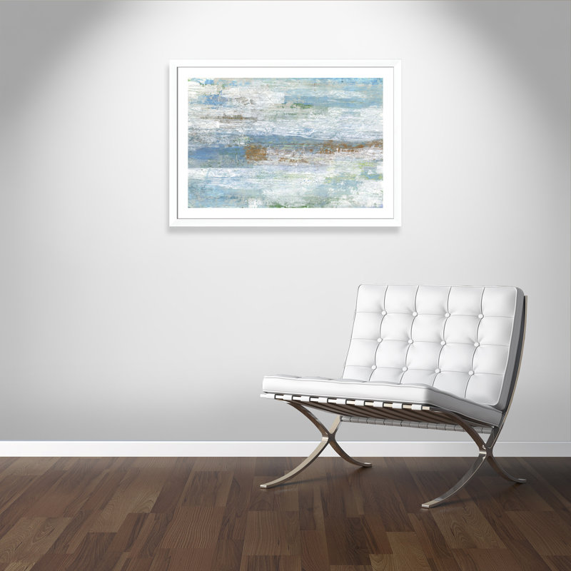 «Blue Dreams», reproduction encadrée, Blanc mat
