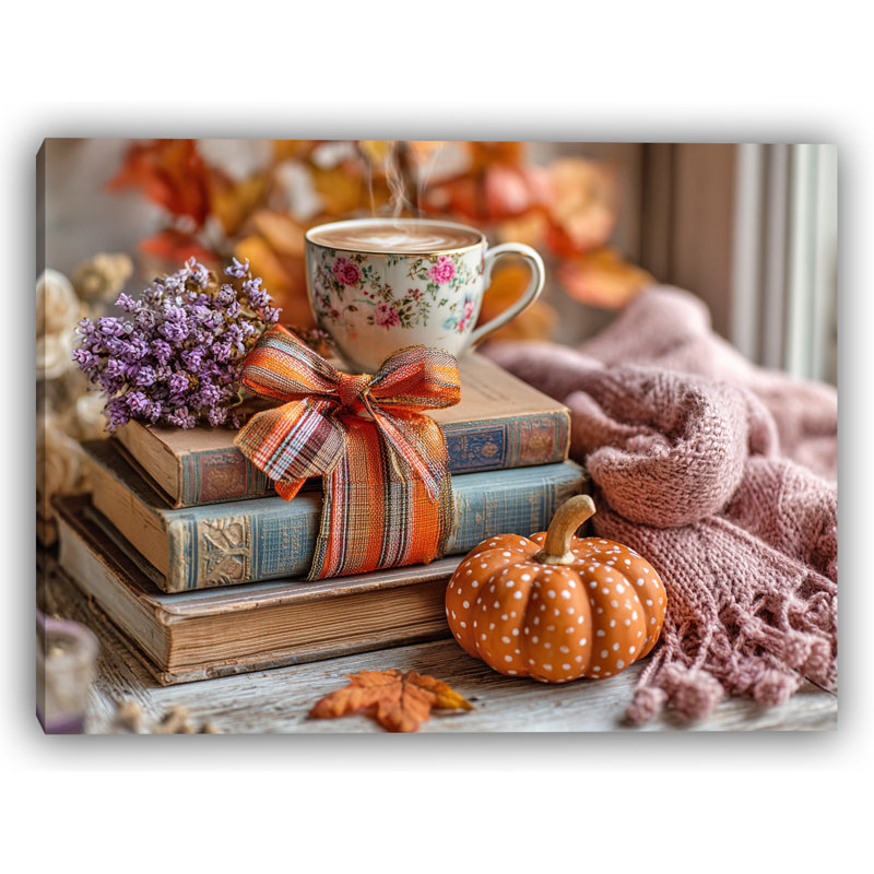 Automne lecture coin - Art mural sur toile tendue