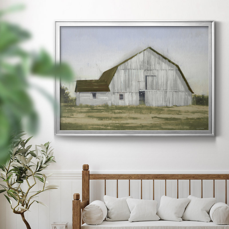 Imprimé Barn II, H 30,5 po x l 42,5 po x P 1,5 po, Toile avec cadre argenté, Non