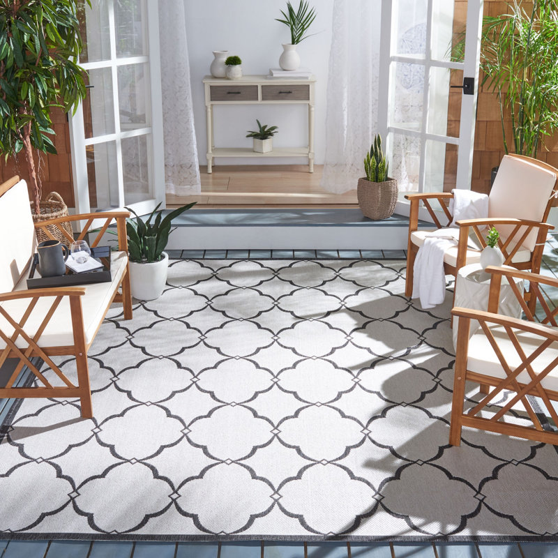 Adler Performance Geometric Indoor/Outdoor Area Rug, Rectangle 5'3" x 7'6"