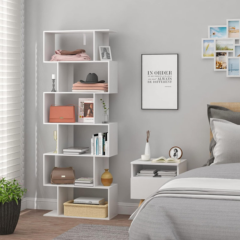 Marico 160cm H x 60cm W Geometric Bookcase