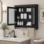 Armoire à pharmacie murale avec miroir et tablettes réglables-1282315948
