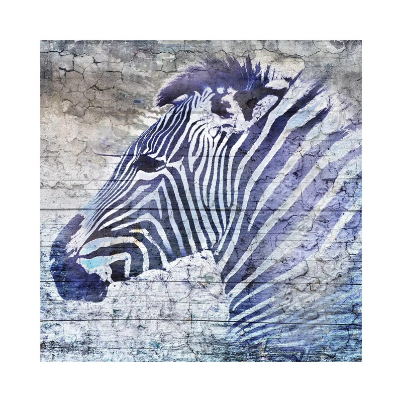Purple Zebra by Surma & Guillen - Wrapped Canvas Print, 66.04 cm H x 66.04 cm W x 3.175 cm D