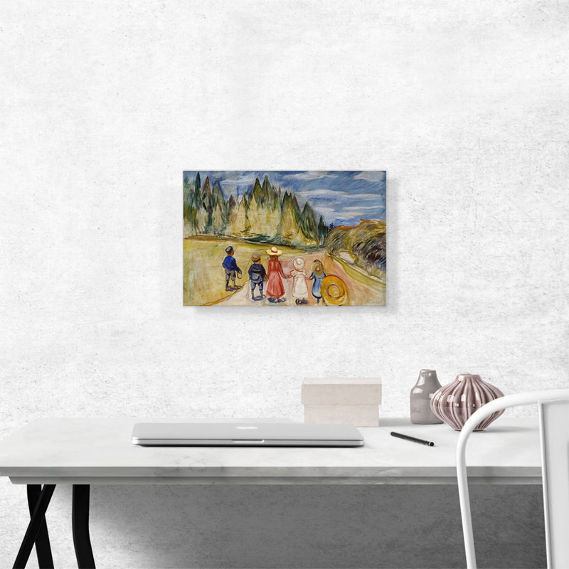 «The Fairytale Forest 1902» par Edvard Munch, reproduction d'art sur toile tendue, H 12 po x l 18 po x P 0,75 po