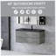 Meuble-lavabo flottant 48 po avec lavabo, rangement mural moderne
