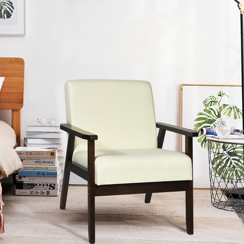 Fauteuil en lin l 23 po Janyce, Lin beige
